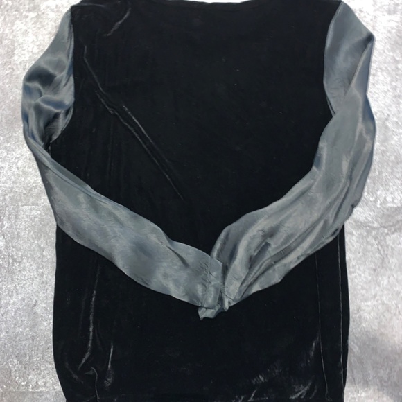 Vintage Comme des Garcons silk-blend velvet tunic with contrasting sleeves, L. - Picture 10 of 16